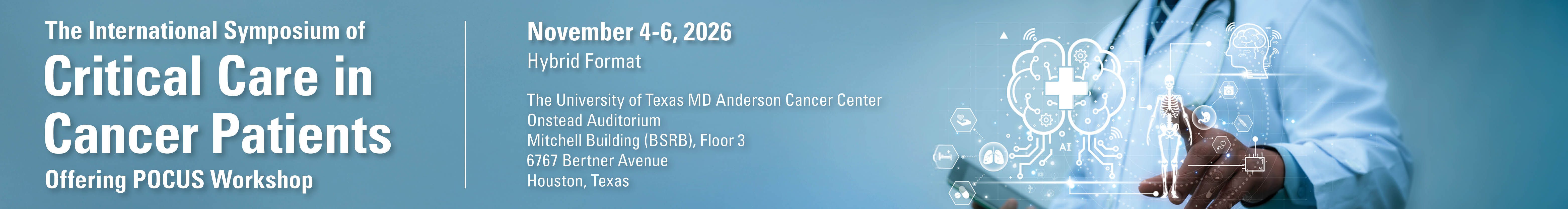 International Symposium of Critical Care in Cancer Patients Banner